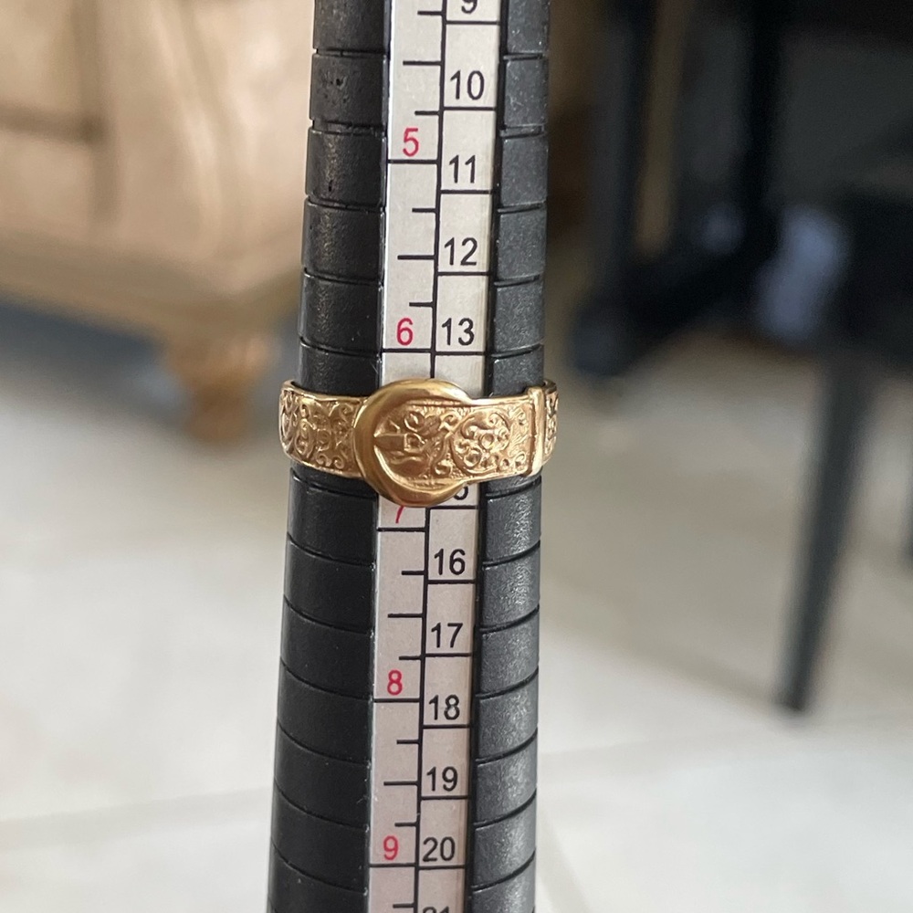 Antique 9k Buckle Ring - Picture 11 of 12